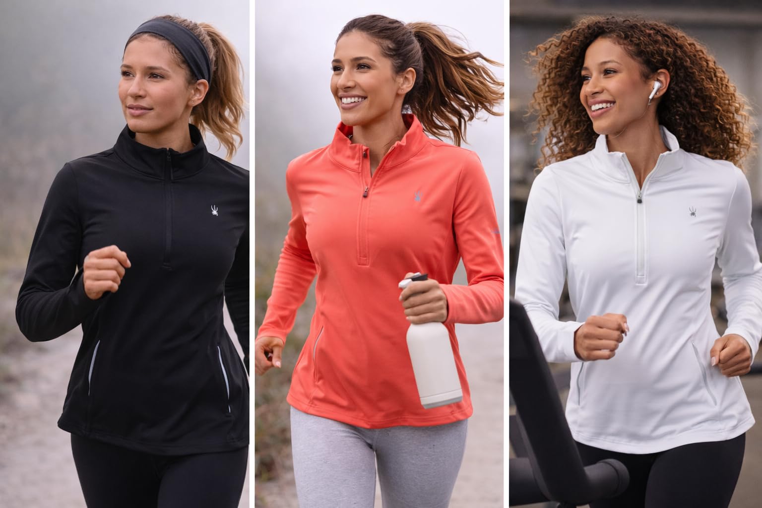 Spyder Damen L Perf Qtr Zip Swetr Sportlich (1er Pack)
