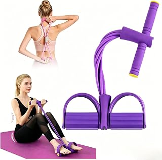 4 Tube Resistance Band, 8 Tube Pedal Resistance Device, Cuerda Elástica De Tracción Multifunción, Equipo De Entrenamiento De Abdominales, Expansor De Cuerpo Completo para El Hogar