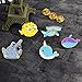 GuassLee Enamel Lapel Brooches Pin Set- 5pcs Lovely Undersea Creature Fish Brooch, Cute Cartoon Pins for Backpacks Clothes Bags Jackets Hat Jewelry DIY Accessories Decoration