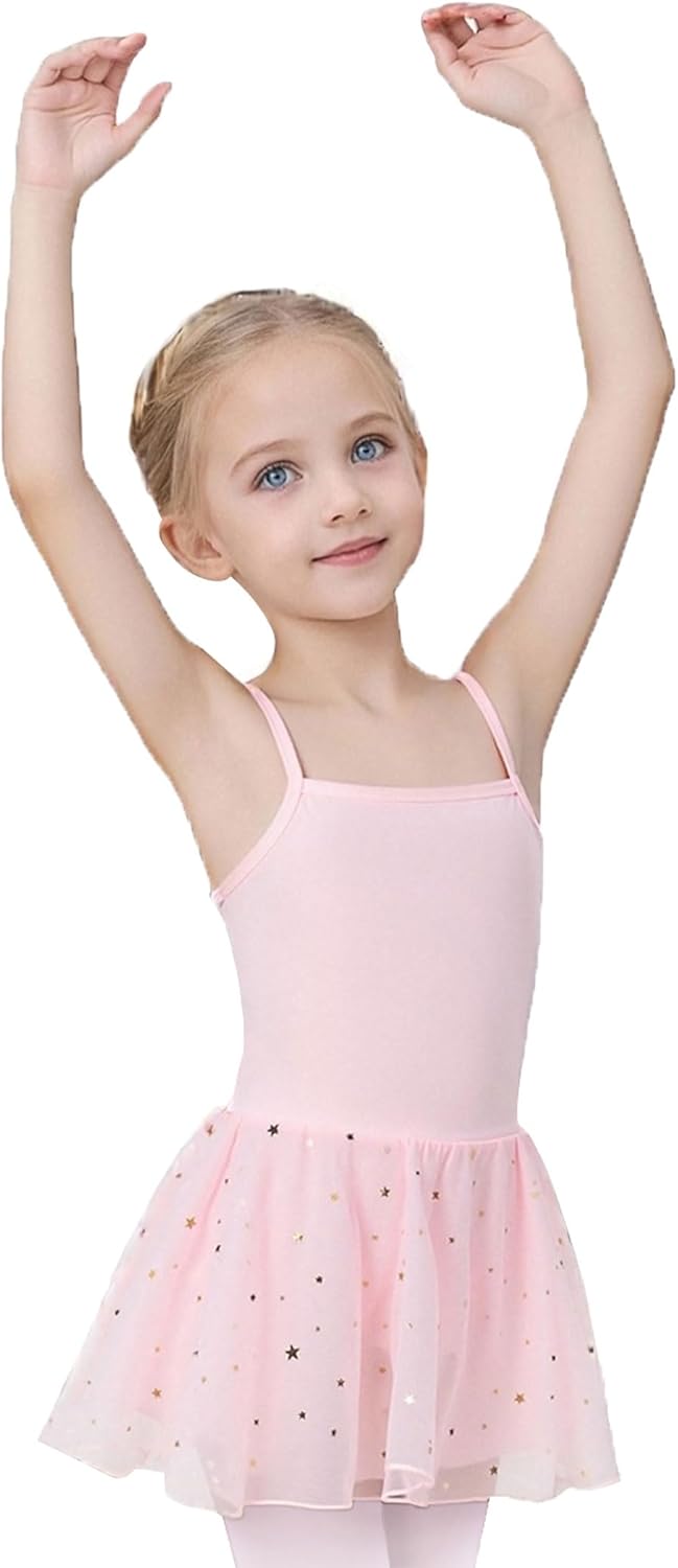 Tutu.kk Toddler Ballet Leotards for Girls Camisole Dance Leotard with Crossed Backs Sequin Skirted Ballerina Ballet Outfit - Image 3