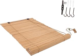 ABOOFAN Cortina 1 Conjunto De Persianas Decoração De Bambu De Janela De Bambu Para Quarto De Janela De Bambu Sombra De Janela De Sombreamento s De Janela Cortinas De Janela