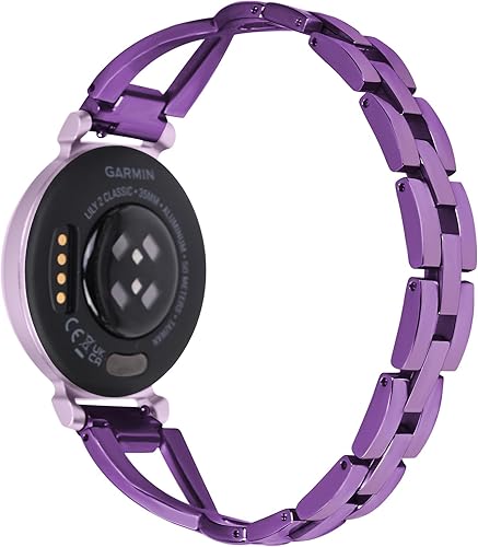 Miniatura 4 de Correas de acero inoxidable compatibles con Garmin Lily/Lily 2 (activo) Smartwatch Correa de repuesto para mujer, pulsera elegante plateado