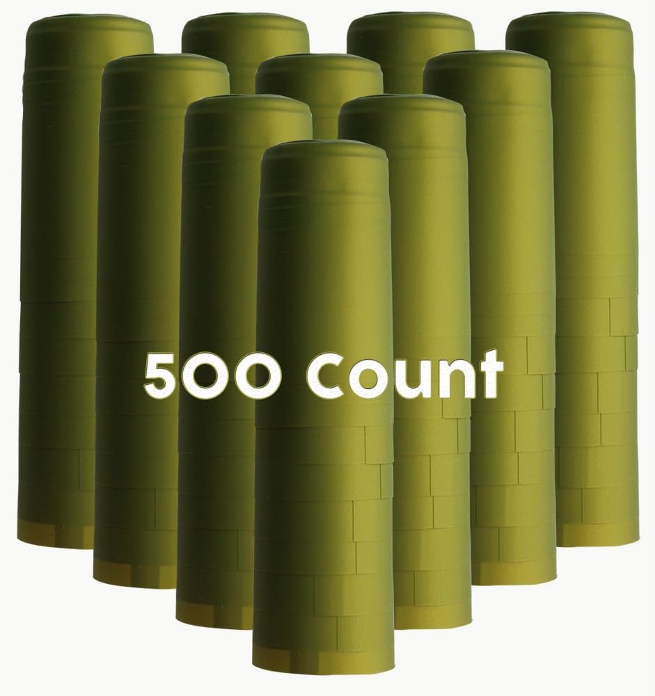 Metallic Lime Green PVC Shrink Capsules-500 Count by Home Brew Ohio