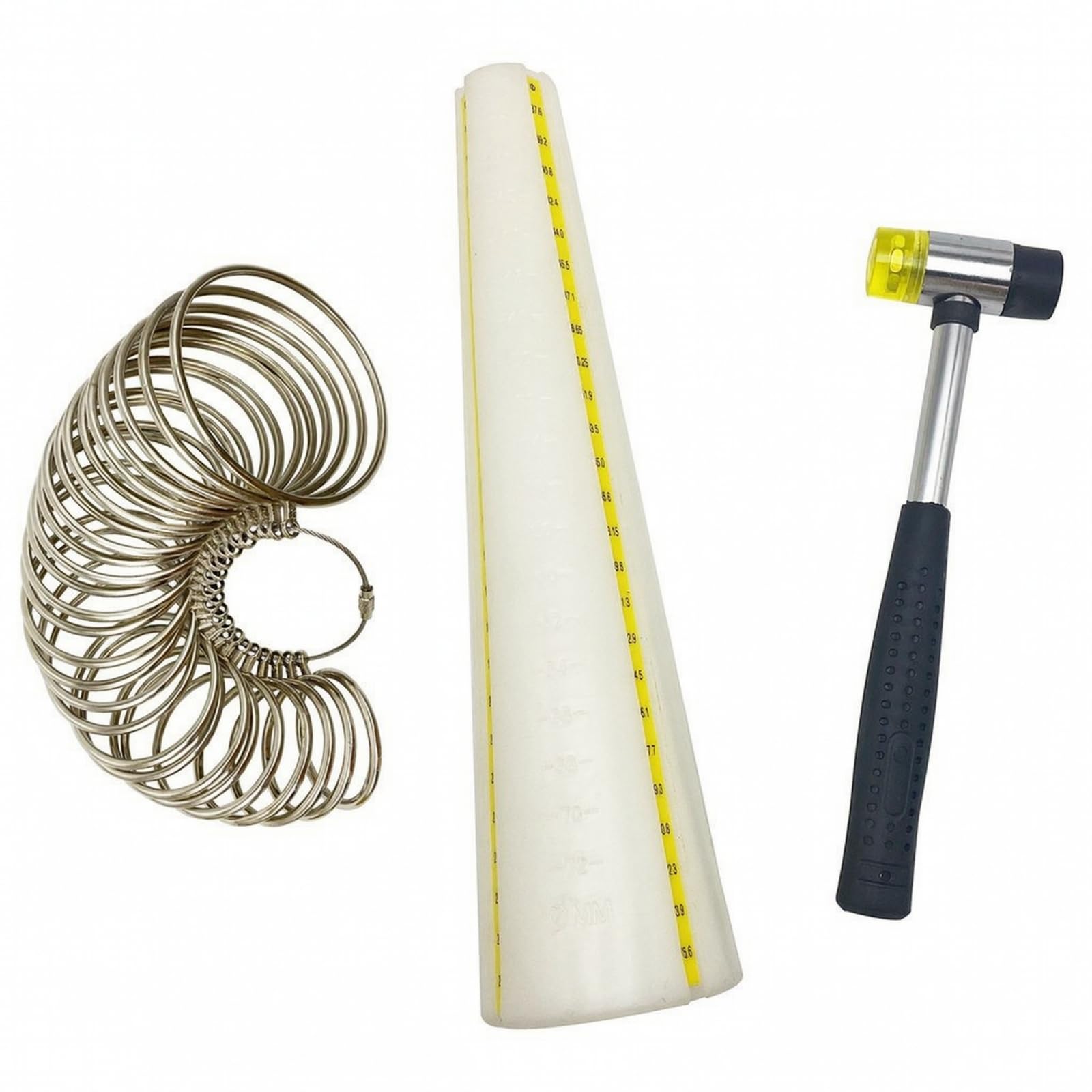 3 Piezas Kit Medición Pulseras con Calibre Anillos Compacto Juego Herramientas Joyería Portátil para Joyeros