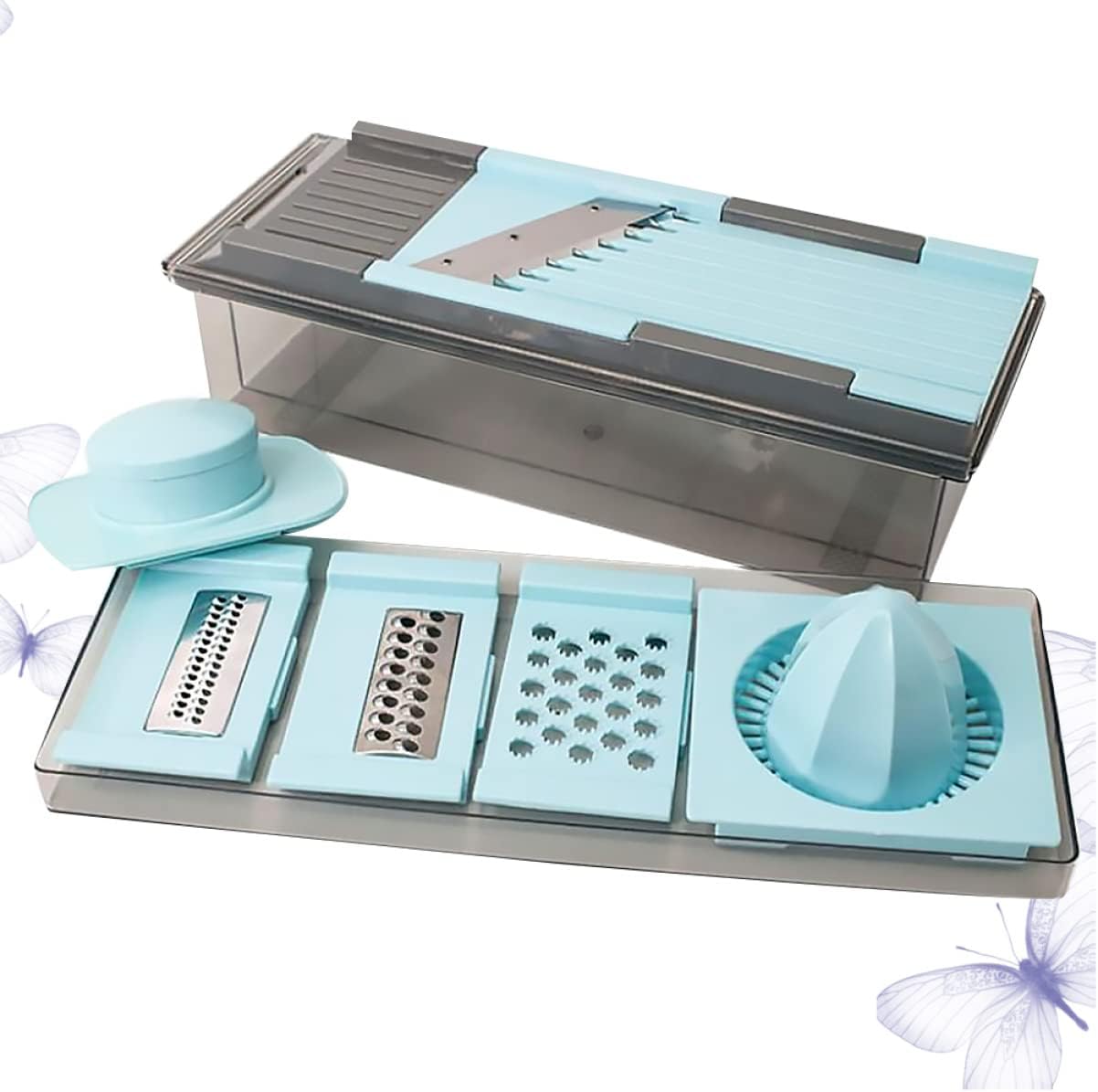 Ciieeo Multifunction Vegetable Cutter Manual Juicer and Squeezer Portable Slicer for Effortless Grating and Slicing of Vegetables for Home Kitchen and Restaurant Use