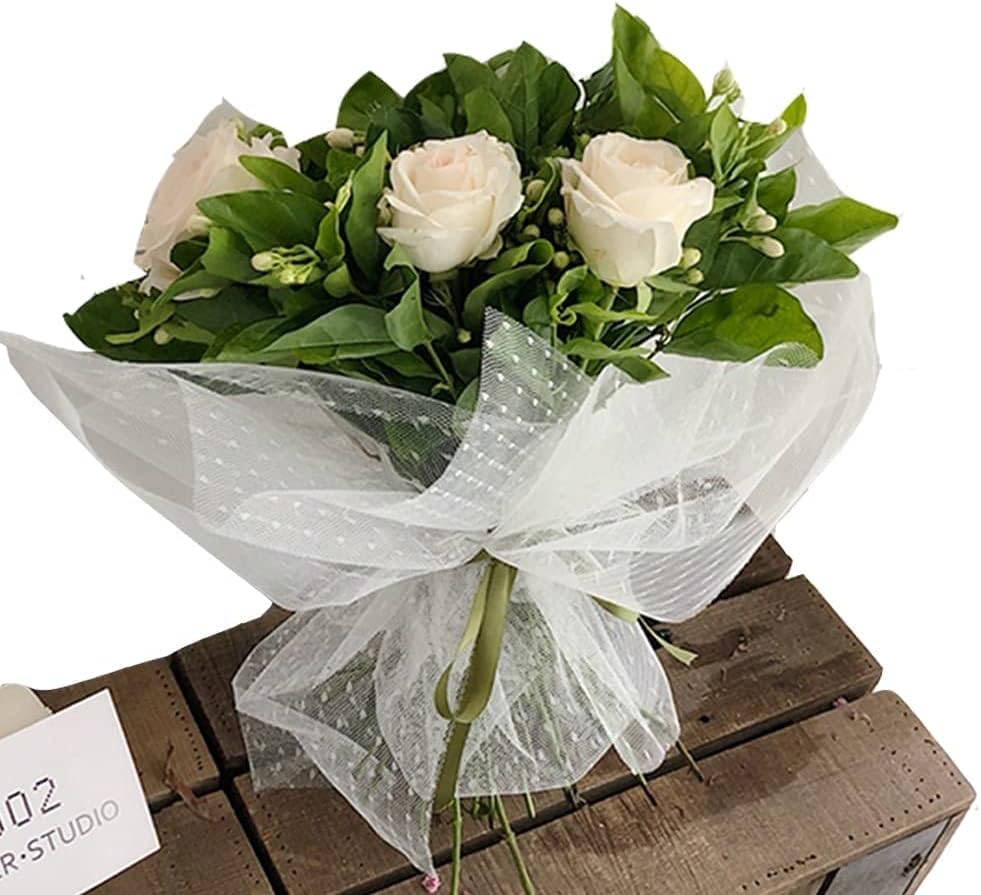 Miniatura 8 de Papel de malla para envolver flores de estilo coreano, ramo de flores, materiales de embalaje de regalo, suministros de envolturas de encaje para