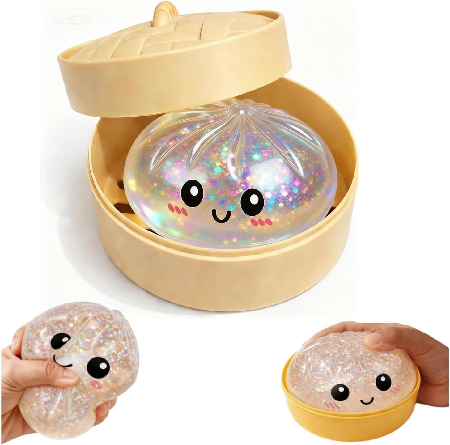 Giant Dumpling, Giant Squishy Dumpling Stress Toy Cute Steamer Bun Design Stress & Anxiety Relief Squishy Dumplings Toys