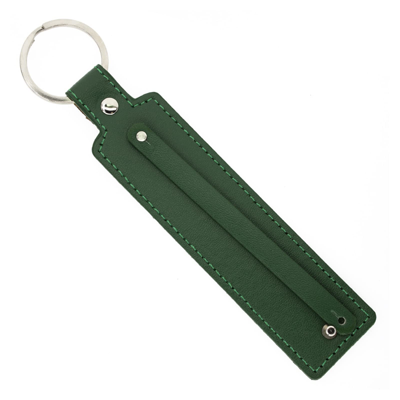 Maxtonser PU Leather Round Keychain Bright Colorful PU Leather Keychain Waist Wallet KeyChains Keyholder Single Metal 14 Colors