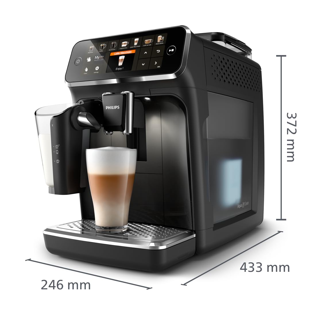 PHILIPS Kaffeevollautomat Serie 5400 Espressomaschine 12 Getränke LatteGo System TFT-Display EP5441/50