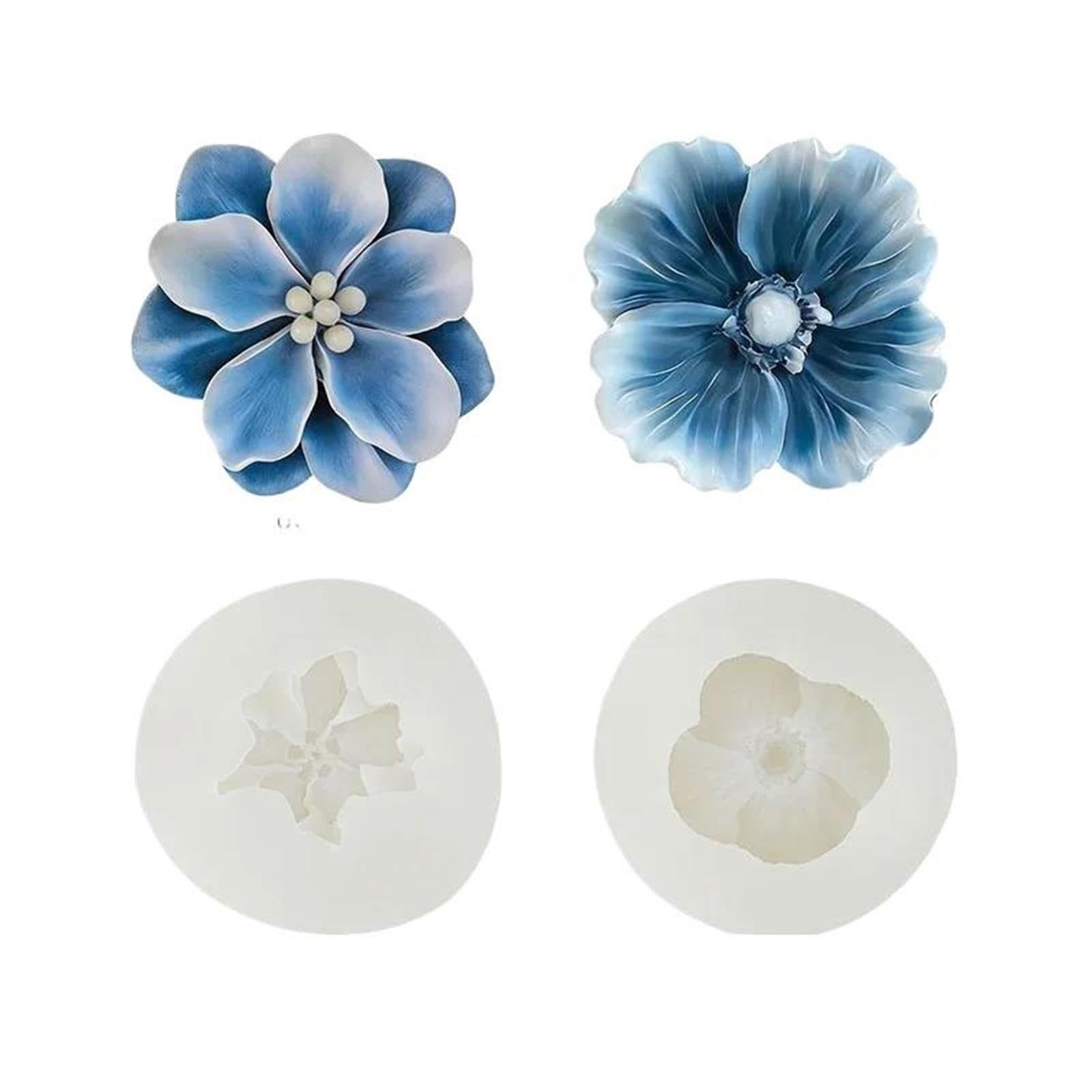 Moldes Para Velas 2 piezas molde de silicona floral hecho a mano