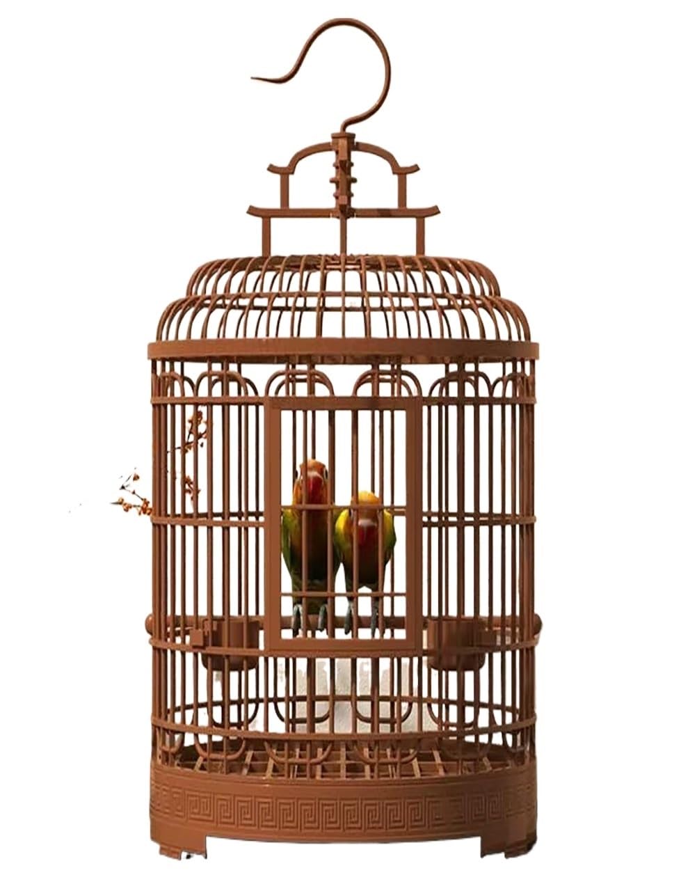 Retro-Vogelkäfig mit Haken for Aufhängen, Papageienständer, Käfig for Kanarienvögel, Finken, Sittiche | Haustierbedarf, tragbarer Haustierkäfig, Vogelbedarf, Käfige