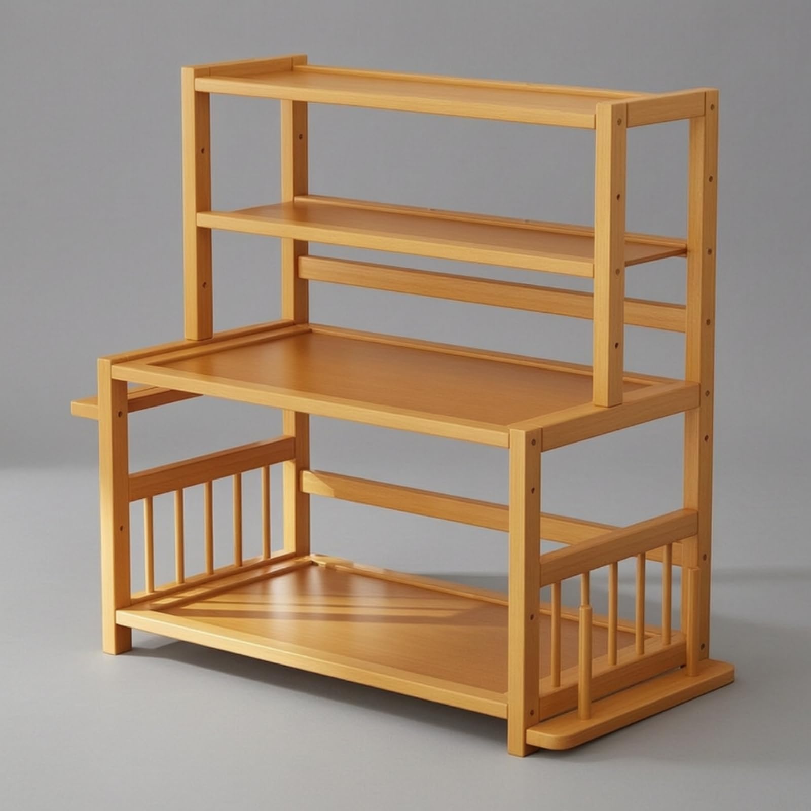 Yajuyi Scaffale da Cucina Mensola Ripiano Organizzatore Controcucina in Bambù con Struttura Aperta per Accesso E Ordine Immediati Adatto a Spazi Ridotti Piani di Lavoro Cucine Domestiche
