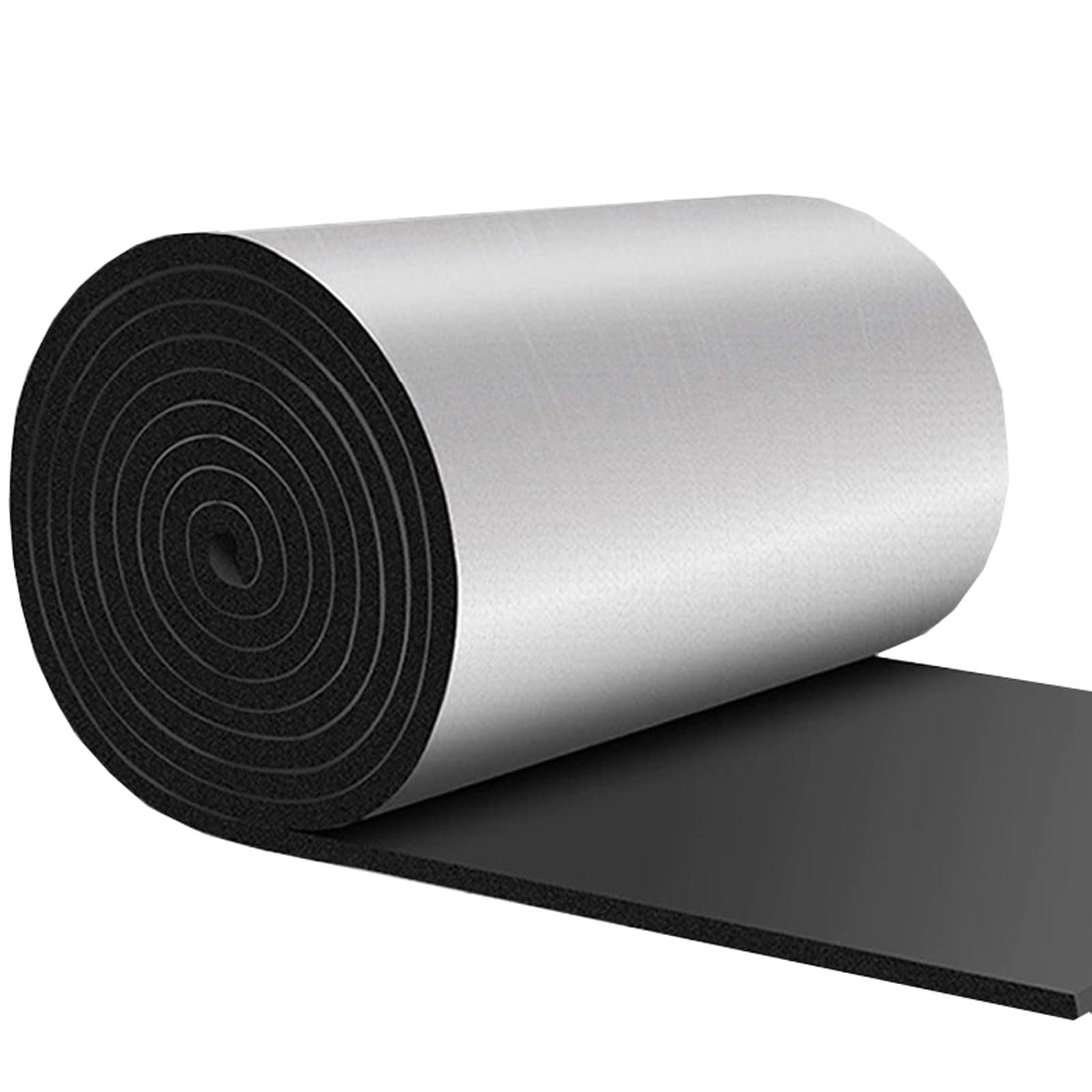 Aitaf One Color Radiator Heat Deflector Foil Aluminium Film With Foam Core Self-Adhesive Soundproof Conservatory Roof Insulation Panels Roof Insulation Boards, For Windows Floor Van Camper Wall Roof, 5Mm ( Size : 1Mx