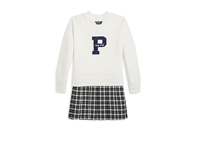 Polo Ralph Lauren Kids Letterman Fleece Sweatshirt Dress (Toddler/Little Kid) Girl