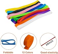 Vista 3 de 12 bandas de goma de silicona grandes de 12 pulgadas, bandas de goma extra grandes para sillas de playa, libros, equipo al aire libre (12 colores)