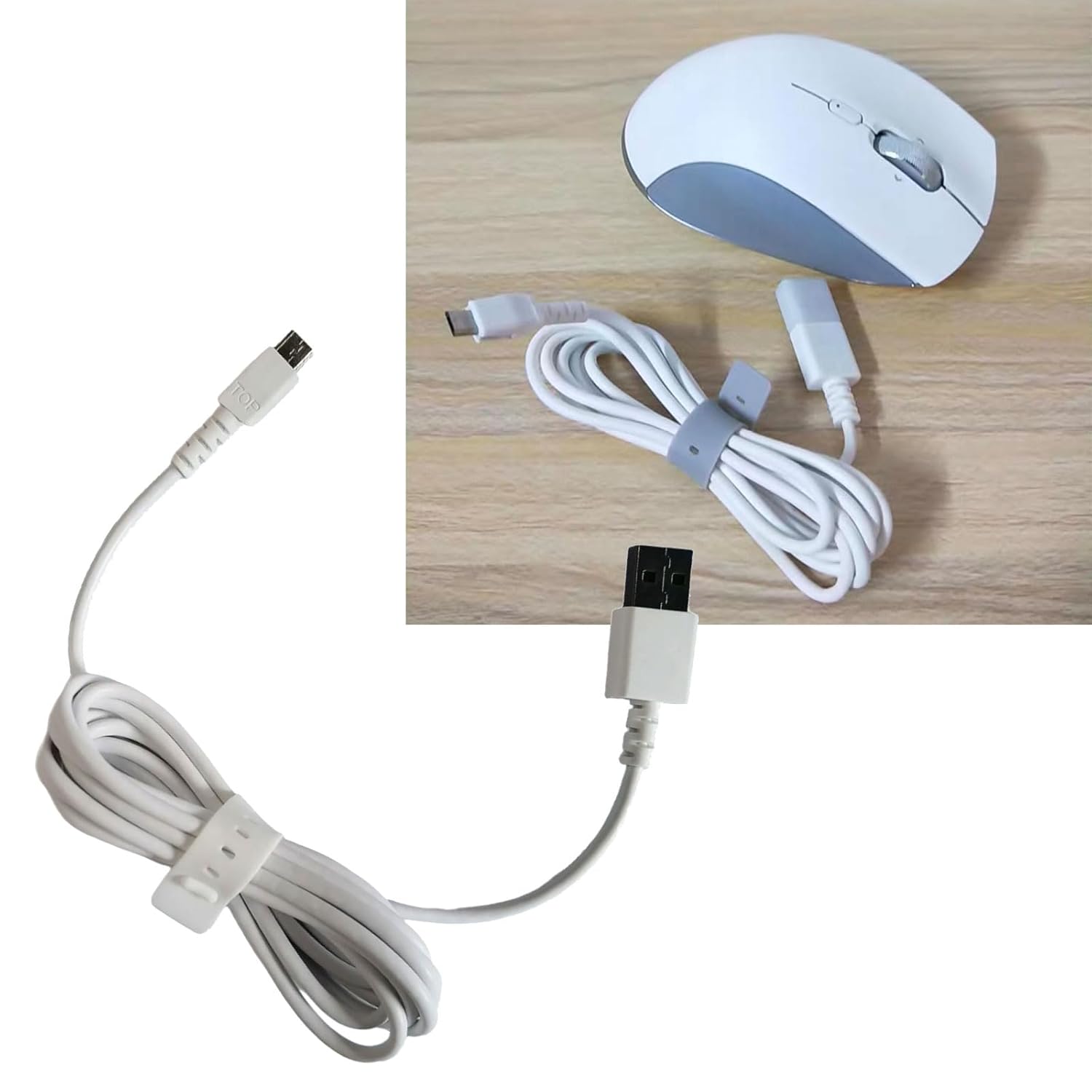 Rubberized USB Charging Cord for Game Cable Enhances Work Space