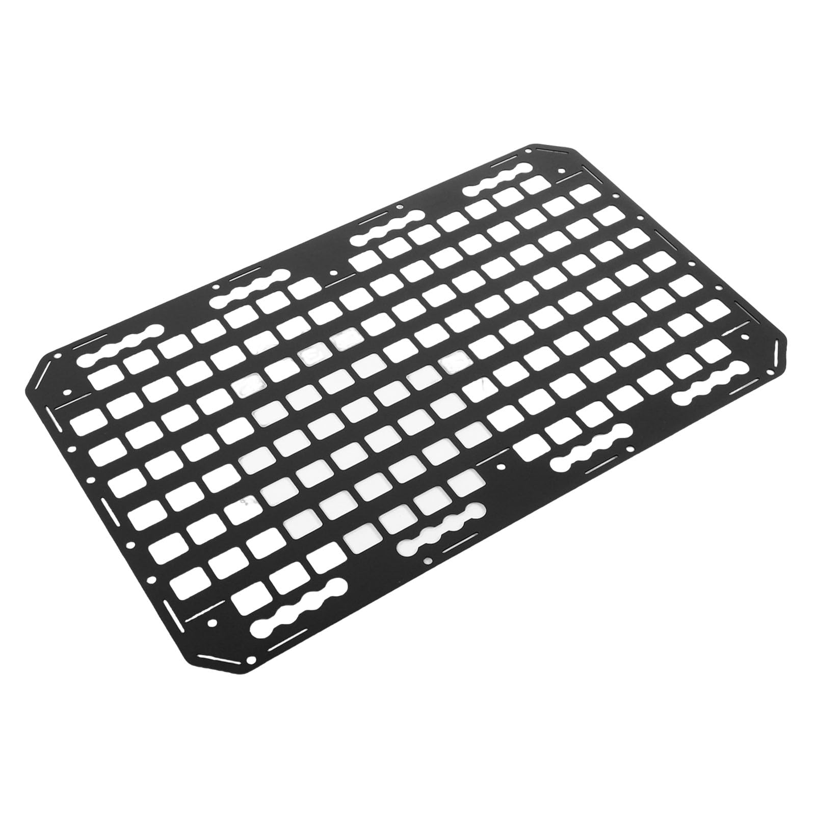 Estante de Carga Trasero, Cesta Portadora de Maletero, Organizador de Panel Molle de Aluminio para SUV, Camiones, RV, Montaje en Pista L