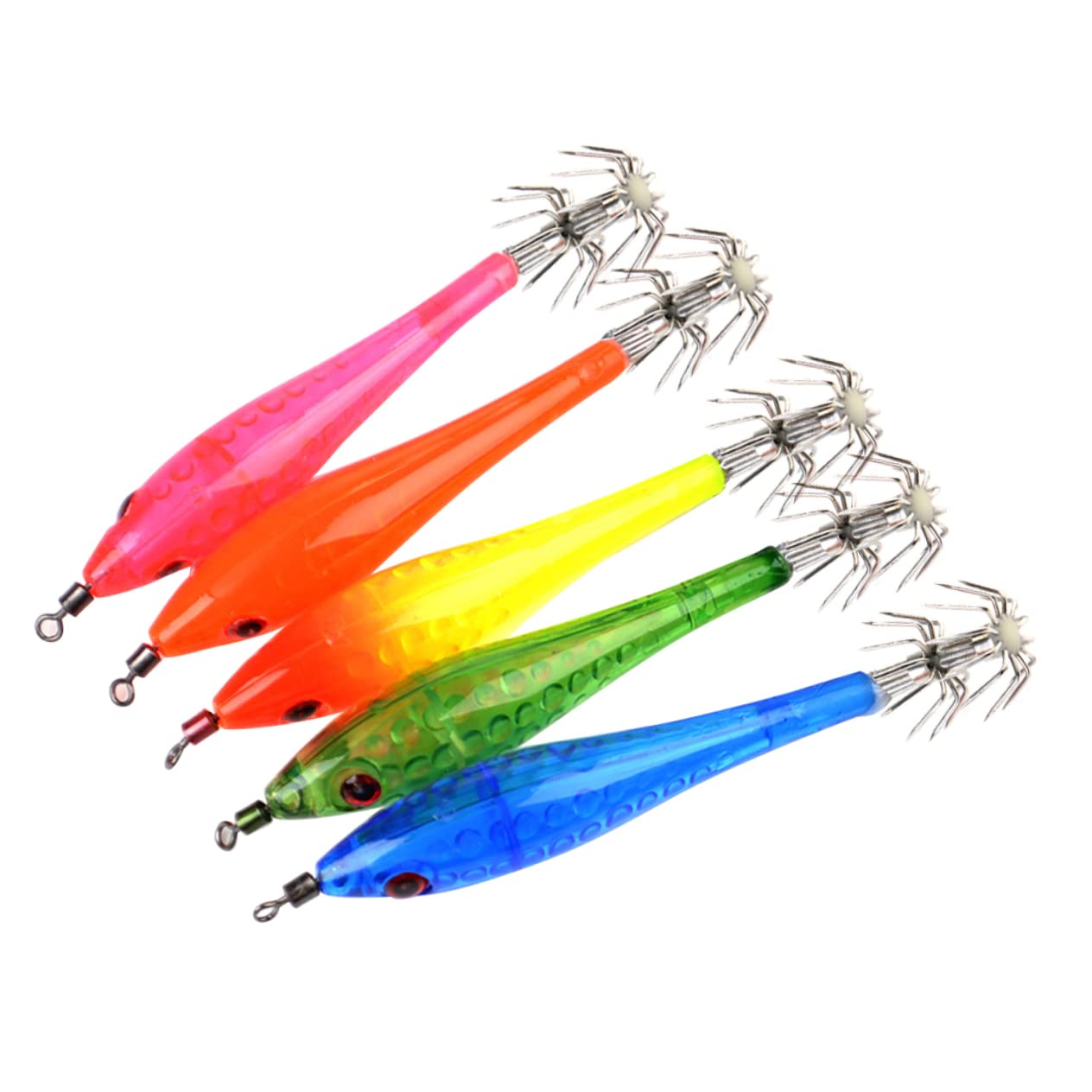HANABASS amo da mare profondo esche da pesca per amo incandescente di acqua salata gancio di calamaro esca per pescare swimbait amo da pesca calamaro amo da pesca luminoso notturno