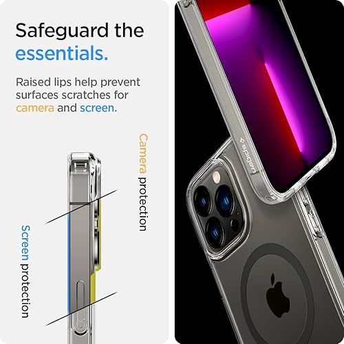 Vista 183 de Spigen Funda para iPhone 15 Pro, ultra híbrida MagFit [antiamarilleo] [compatible con Magsafe] - Fibra de carbono