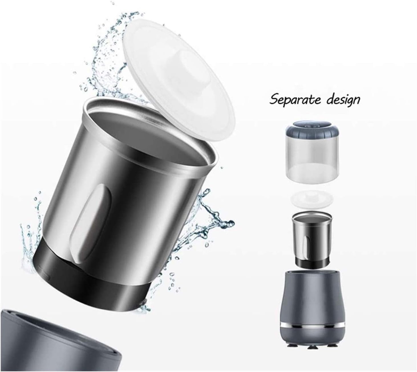 Electric Dried Spice and Coffee Grinder Detachable Cup for Clean it with Water Blade Cup Made with SUS304 stianlees Steel