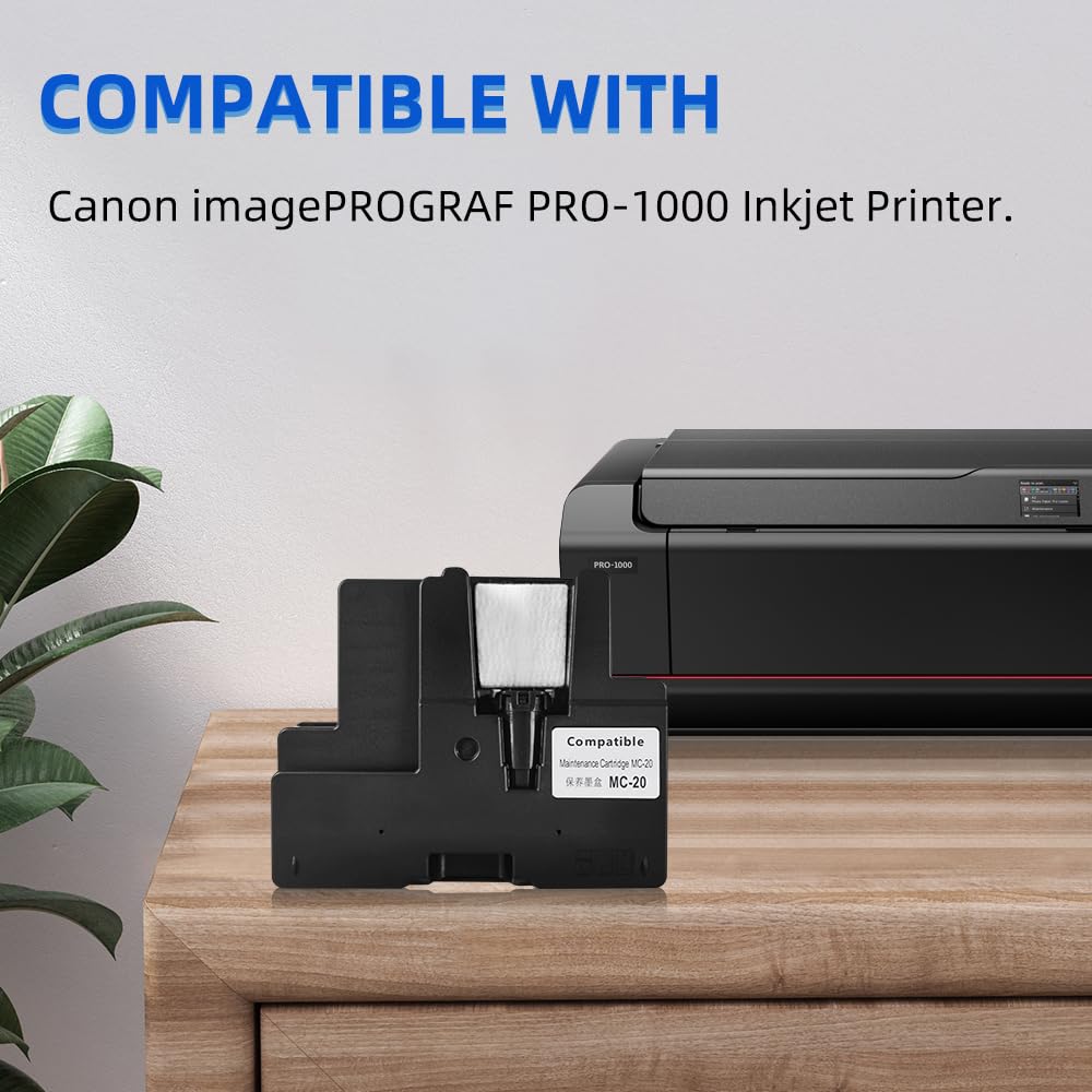 MC-20 Ricambio Cartuccia di Manutenzione MC20 Raccolta di Serbatoi di Inchiostro Rifiuti Compatibile per Canon imagePROGRAF PRO-1000 Stampante a getto d'inchiostro