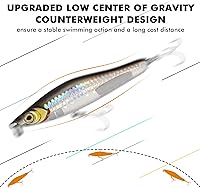 Vista 5 de TRUSCEND Easy Catch Swimmax with BKK Hooks, Magic Noisy Wiggling and Vibrating Actions for More Bites, Lifelike Fishing Lures for Bass Trout Walleye