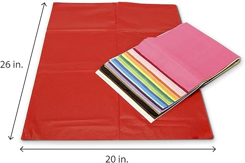 Miniatura 2 de Craft Craze 100 hojas (20 x 26 pulgadas), 25 colores surtidos, papel de seda de alta calidad para envolver regalos, artes y manualidades, embalaje y