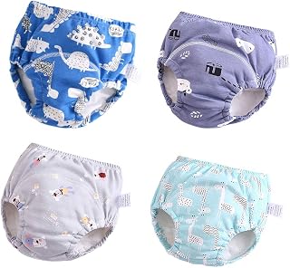 U0U 100% Cotton Toddler Potty Training Pants for Boys & Girls - Reusable Leak-Proof Underwear 12M-4T