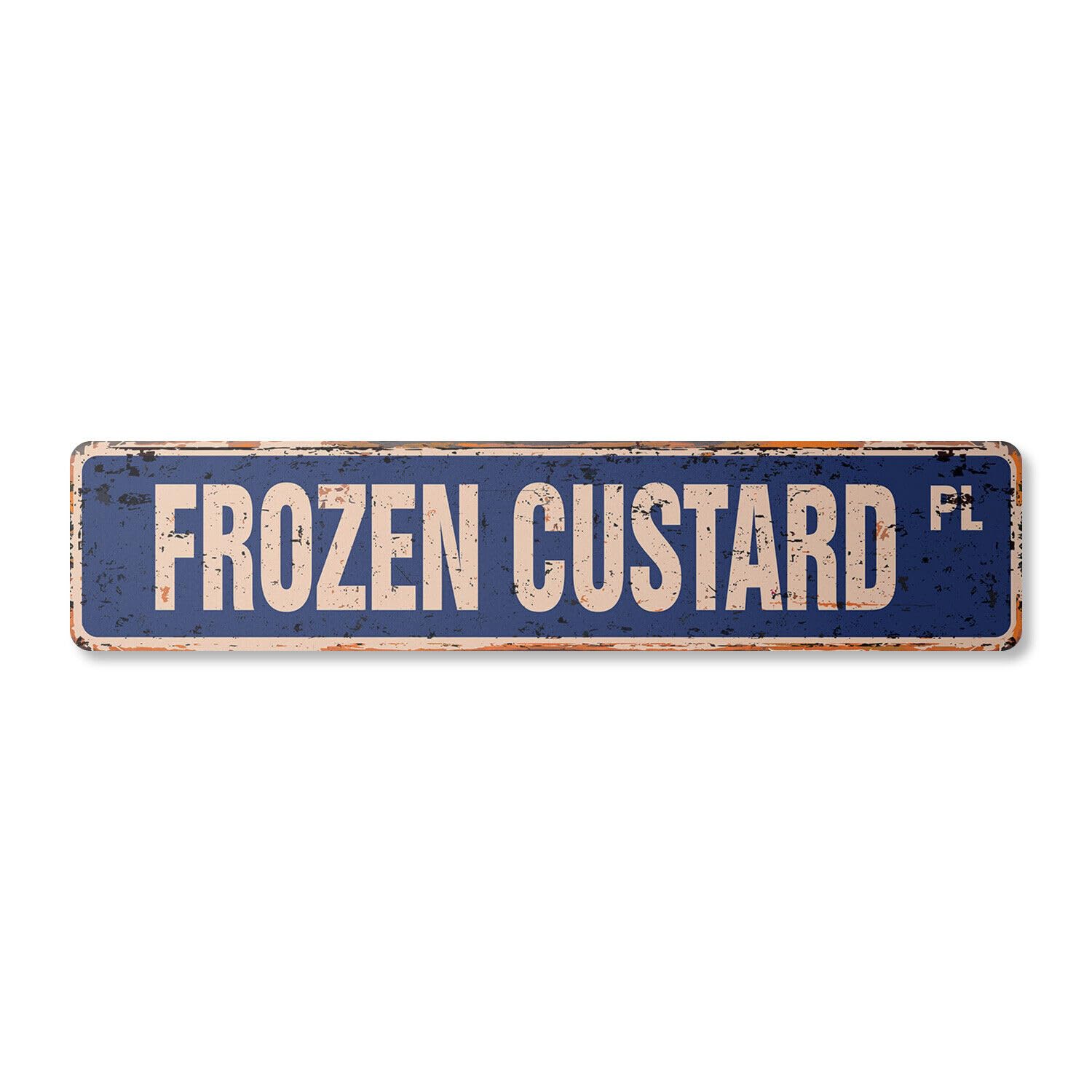 FROZEN CUSTARD Vintage Street Sign dessert sweet pastry food meal Indoor Outdoor