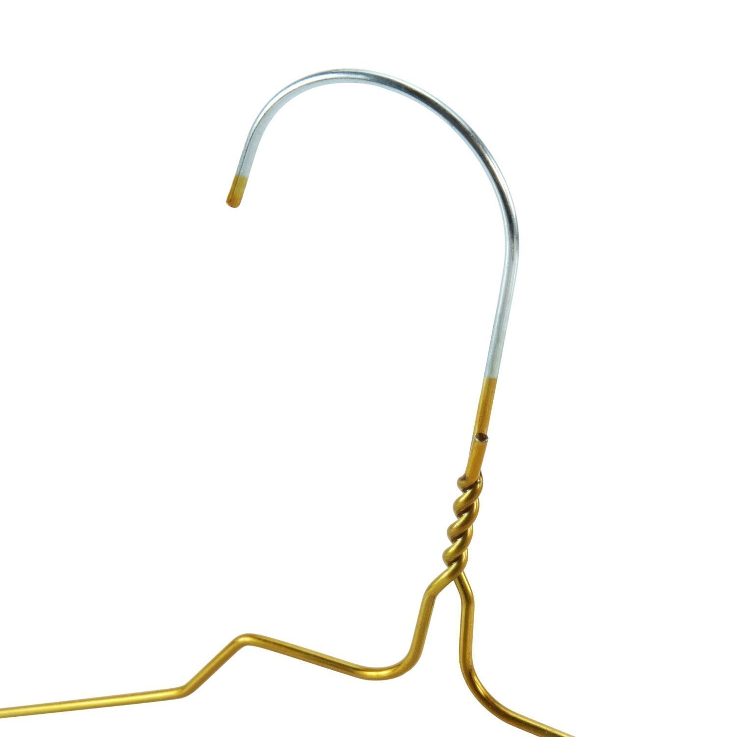 HANGERWORLD 400 Grucce Appendiabiti 40cm in Metallo Colorate Dorate Salvaspazio per Casa e Lavanderia