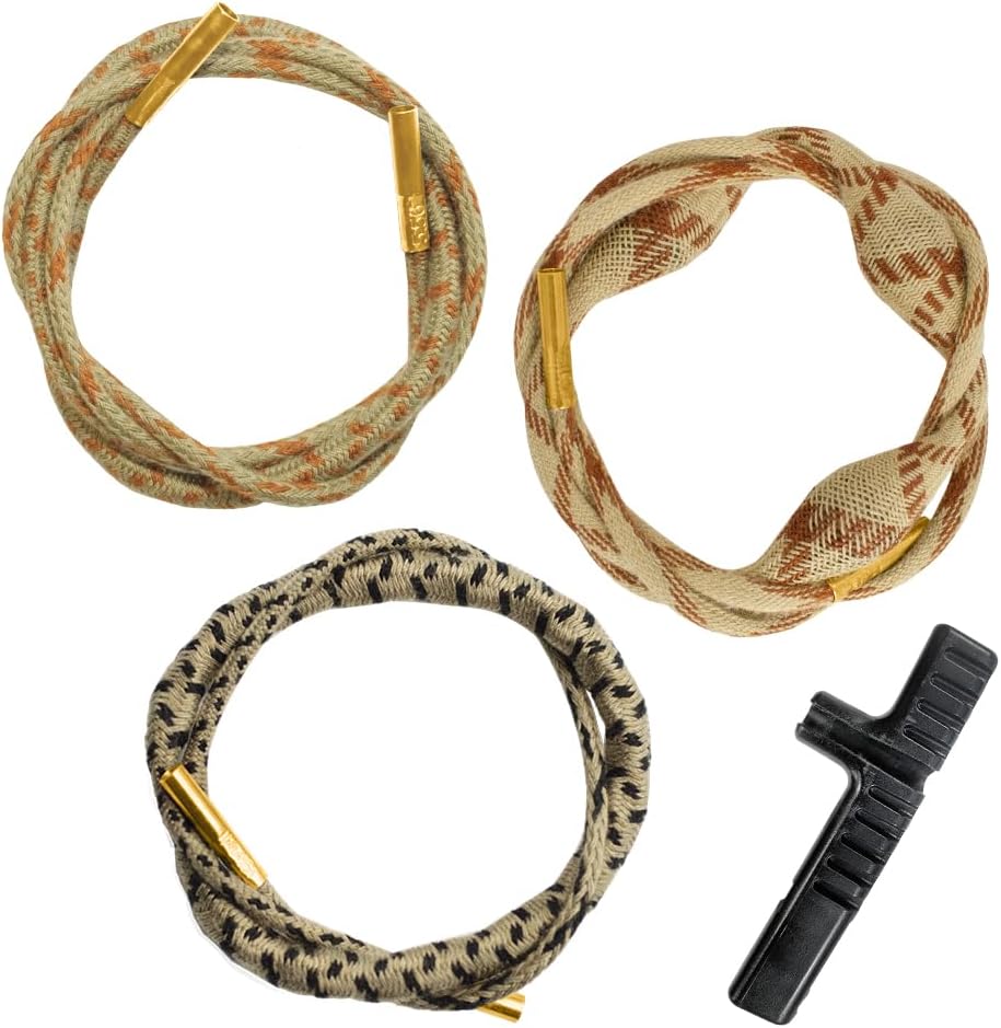 Otis 3 Gun Ripcord Trio Bore Cleaner, 3 Ripcords for 9mm, .223, 12 Gauge, Compact, Lightweight, Heat Resistant (FG-RC-3G1)