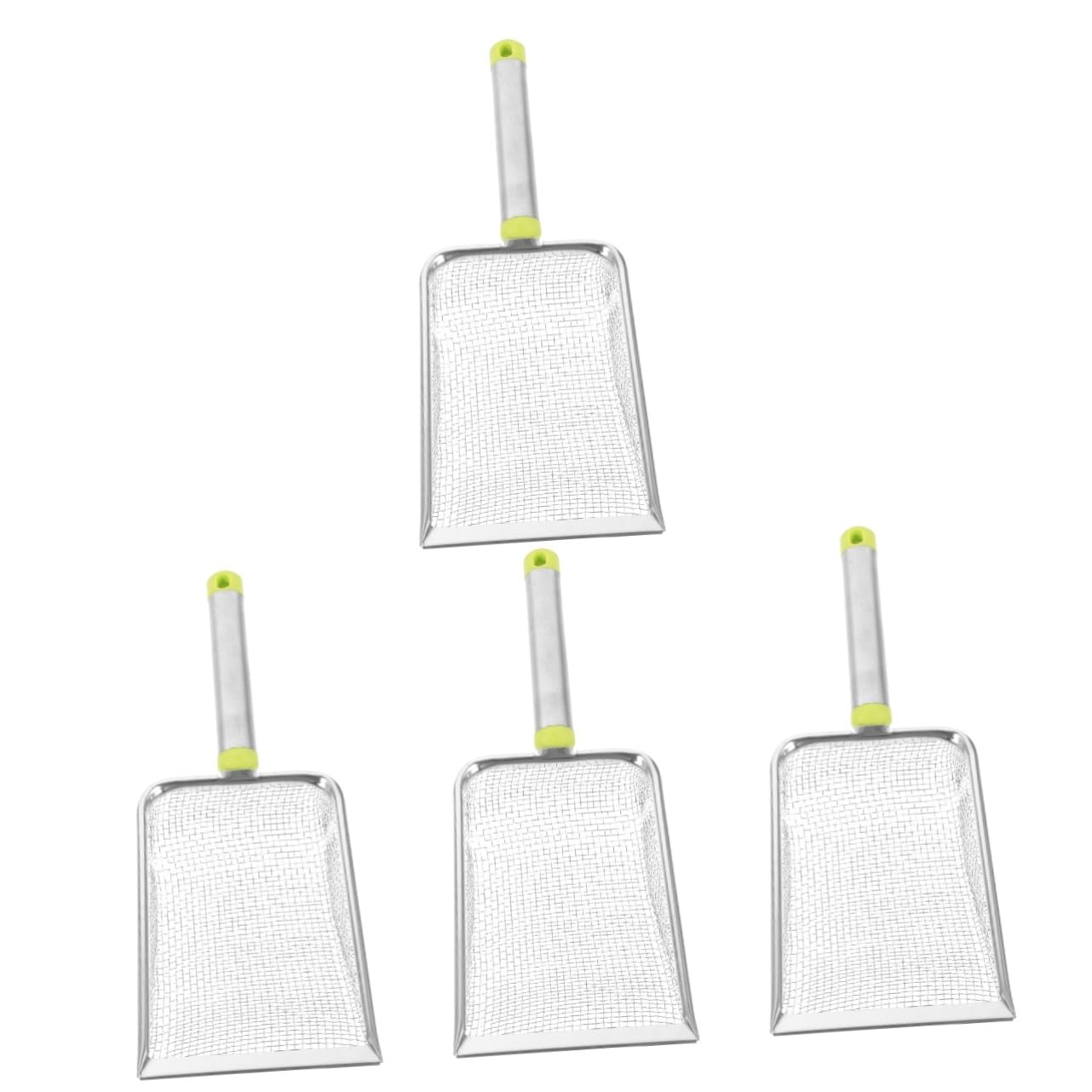 BESPORTBLE 4pezzi Raschiatore per Lettiera Acciaio Inox con Rete Fine per Pulizia Lettiere e Angoli Accessorio per Gatti e Rettili
