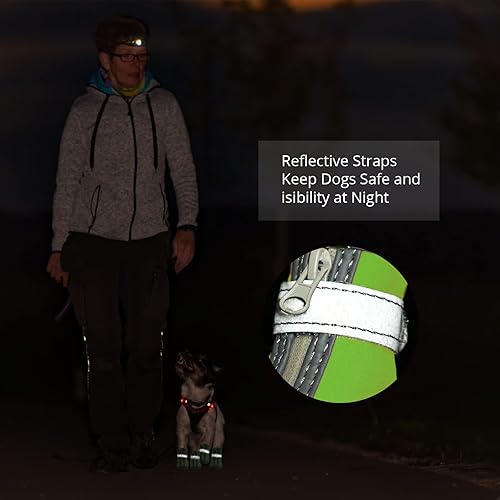 Miniatura 3 de MUSIMC Zapatos para perros pequeños y medianos, botas impermeables para cachorros con protectores reflectantes de seguridad para las patas de perro,