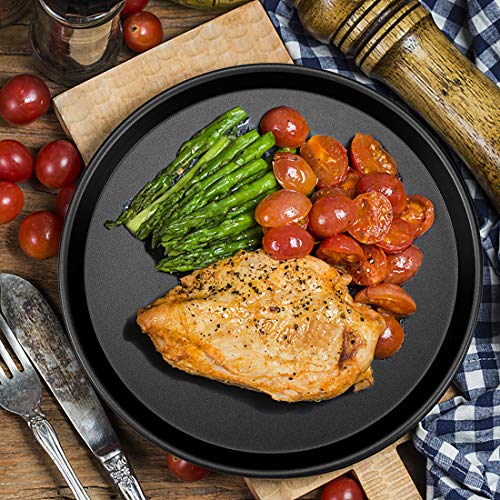 Thicken Pizza Pan 9 Inch, 2 Pack Carbon Steel Round Pizza Crisp Baking Pan 0.6Mm Thickness #TOP4