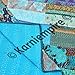 Indian Handmade Vintage Turquoise Silk Sari Patola Reversible Blanket Bedspread Patchwork Ethnic Throw Stitch Kantha Quilt Sofa Bed Cover Home Decor (Baby Quilt [40