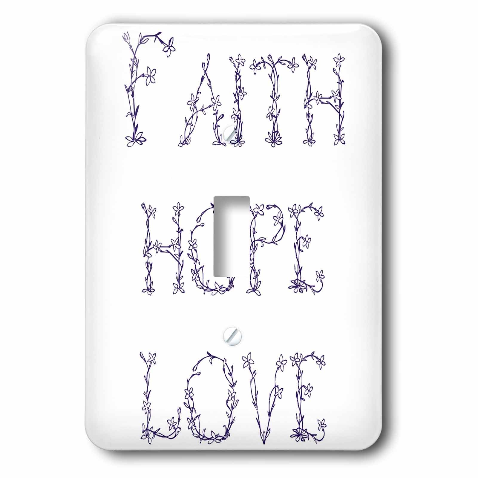 Interrupteur simple Faith Hope and Love blanc lsp_155886_1