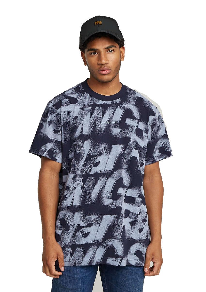 G-Star Herren Sprayed Letters Loose R T T-Shirt