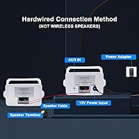 Vista 2 de STUDIOFINIX Altavoces Bluetooth al Aire Libre de 3.5 Pulgadas Impermeables con Cable, Altavoces de Pared de 3 Vías de 200W de Calidad Premium, Ideal