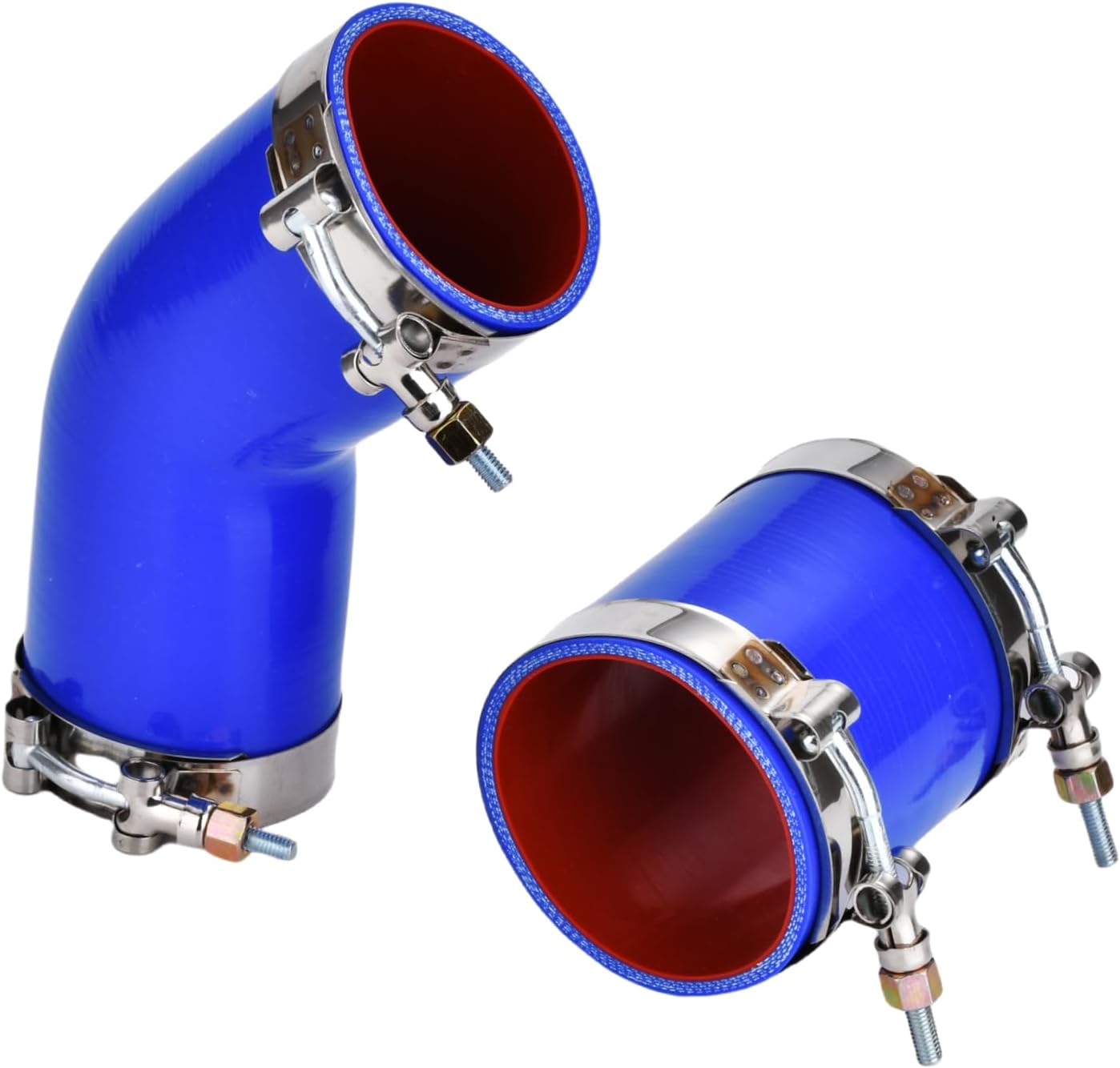 Turbo Intercooler Boots Clamp Kit Intercooler Hose Compatible with Ford F250 F350 6.0L Diesel Powerstroke 2003-2007 with T-Bolt