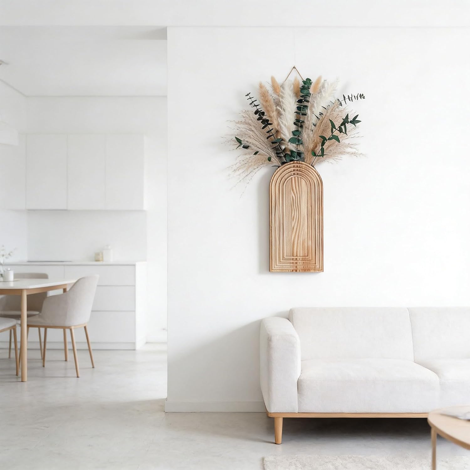 Wooden Wall Mounted Vase for Blooms and Elegant Living Space Improvement Simple Plant Hanger Garden Decor
