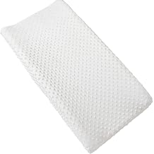 Solid Changing Table Pad Cover Cradle Sheet, Fits 32"/34x16" Contoured Diaper Changing Pad, Ultra Soft Cozy Minky Dots Plush Changing Table Covers, Breathable Wipeable Removable White