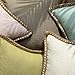 Phantoscope Pack of 2 Farmhouse Modern Spring Decorative Throw Pillow Covers Burlap Linen Trimmed Outdoor Pillows Tailored Edges Off White 18 x 18 inches, 45 x 45 cm