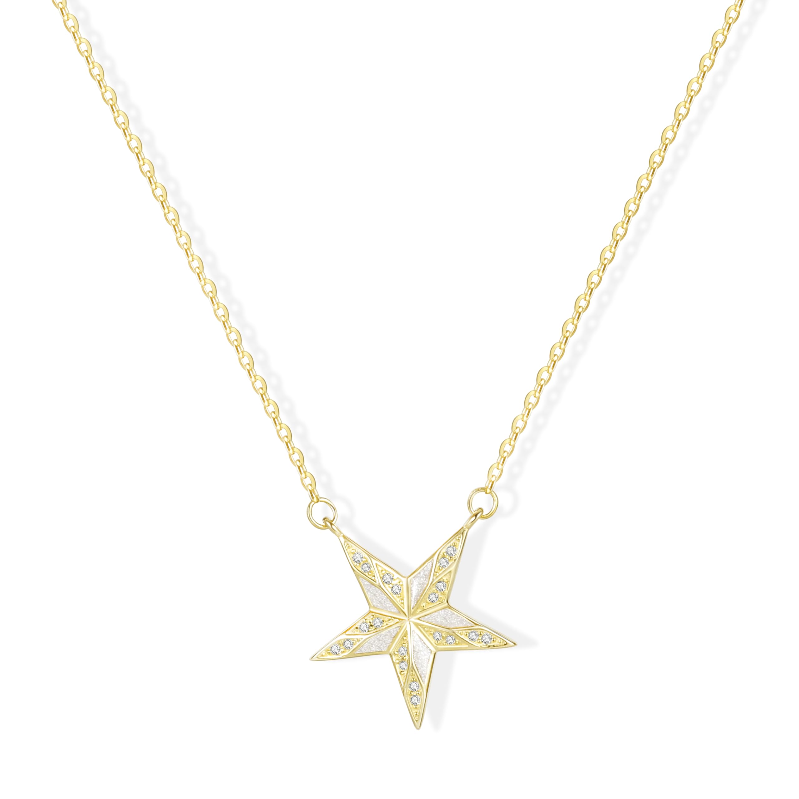 Donna Collana Argento Sterling Stella Ciondolo Collane Gioielli Regalo