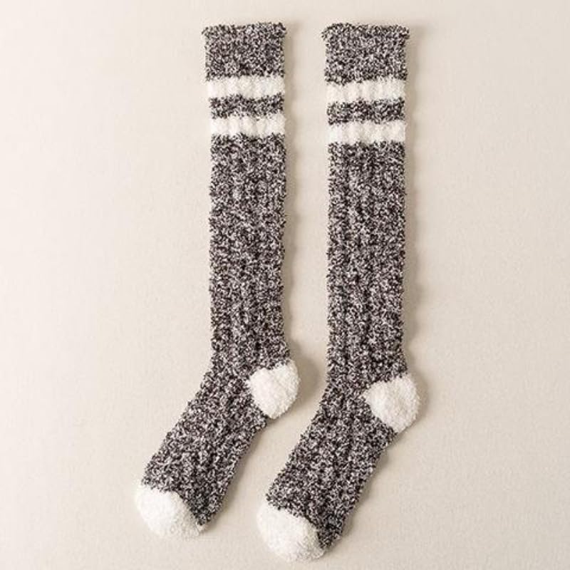 Coral fleece socks winter with added fleece and thickened floor socks, autumn and winter home stockings US Size 6-102