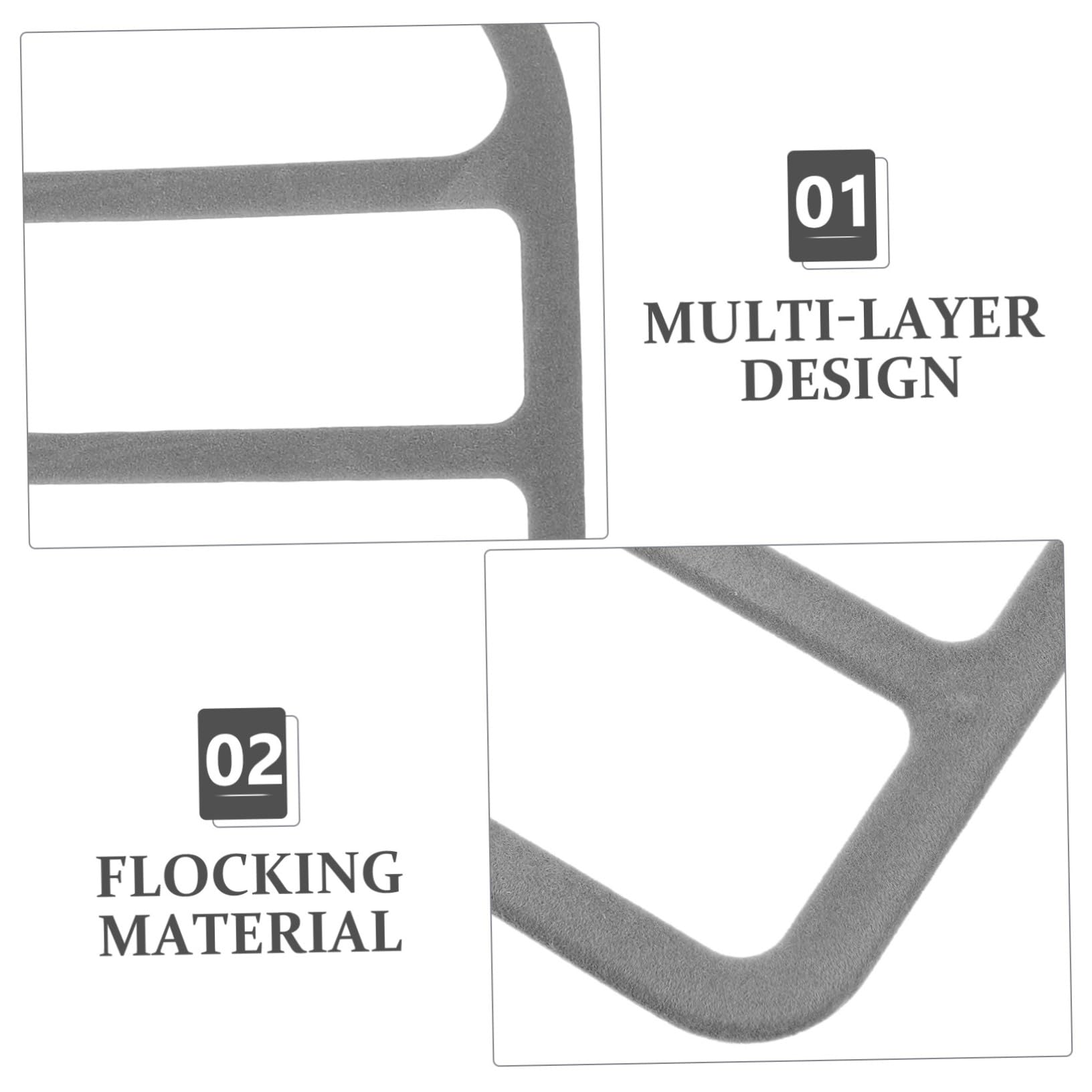 UKCOCO Perchas Multicapa de Plástico para Pantalones 10 Piezas Revestimiento de Flocking Antideslizante y Acabado Fino para Organizar Armario y Ahorrar Espacio