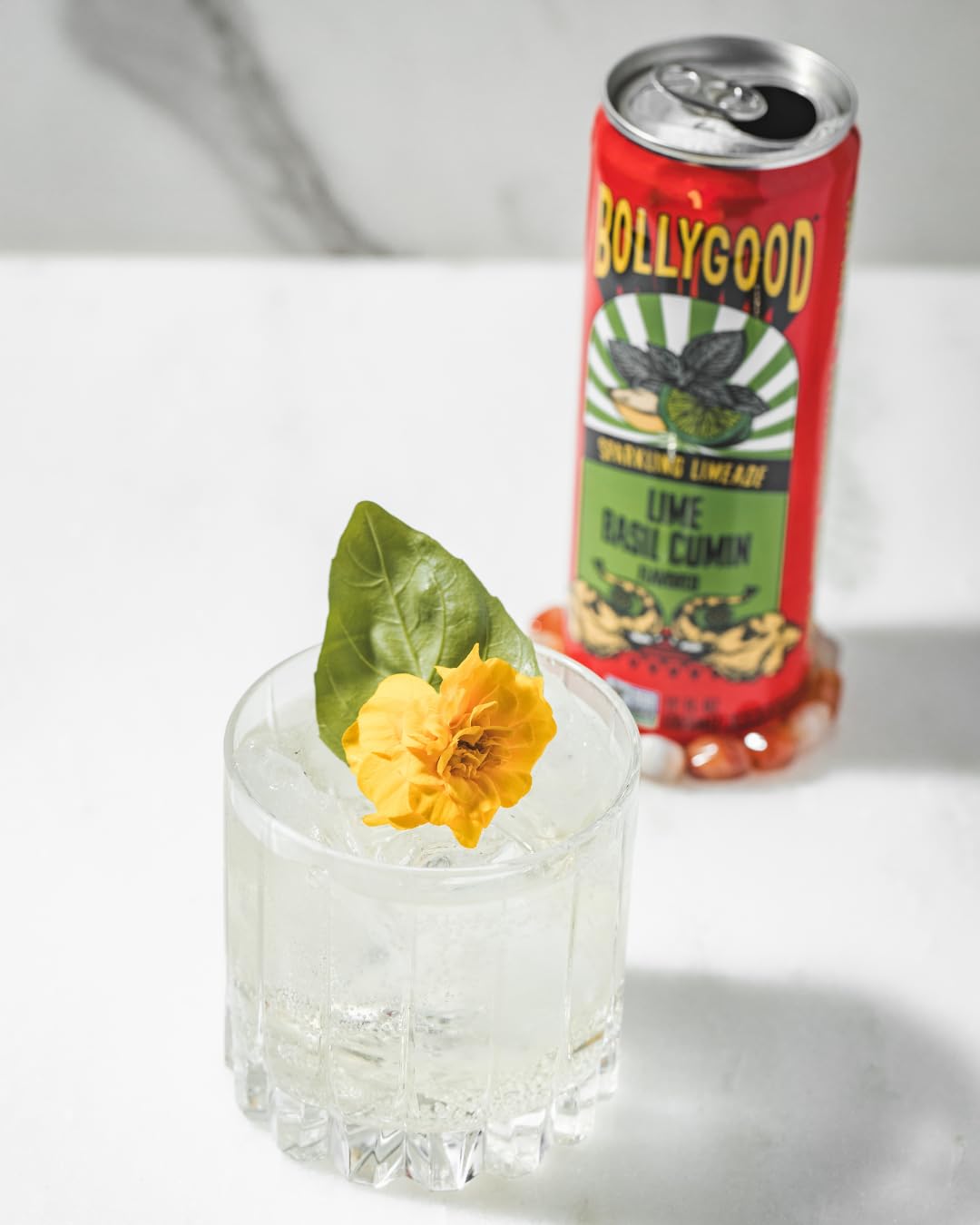 Bollygood Sparkling Limeade, Lime Basil Cumin Indian Inspired Beverage Nimbu Pani, No Artifical Colors or Flavors, Non-GMO Project Verified, 12 FL OZ Cans (Pack of 12)