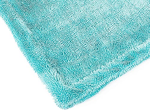 Image of Auto Hub Microfiber Cloth for Car Cleaning, 1200 GSM Twisted Loop, Double Sided, Super Absorbent Towel, Edgeless Design with Plush Pile, Thick & Lint Free, (60CMx40CM, 1 Pc, Blue Grey)
