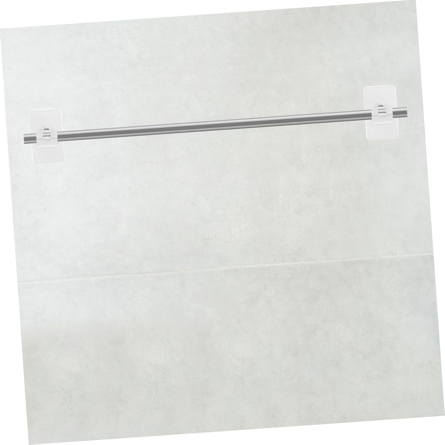 VOSAREA 3sets Self Adhesive Curtain Rod Holders Transparent Wall Mounted Brackets for Towel and Drapery Rods Easy Installation No Drilling Required Modern Design for Home Decor 4pcs*3