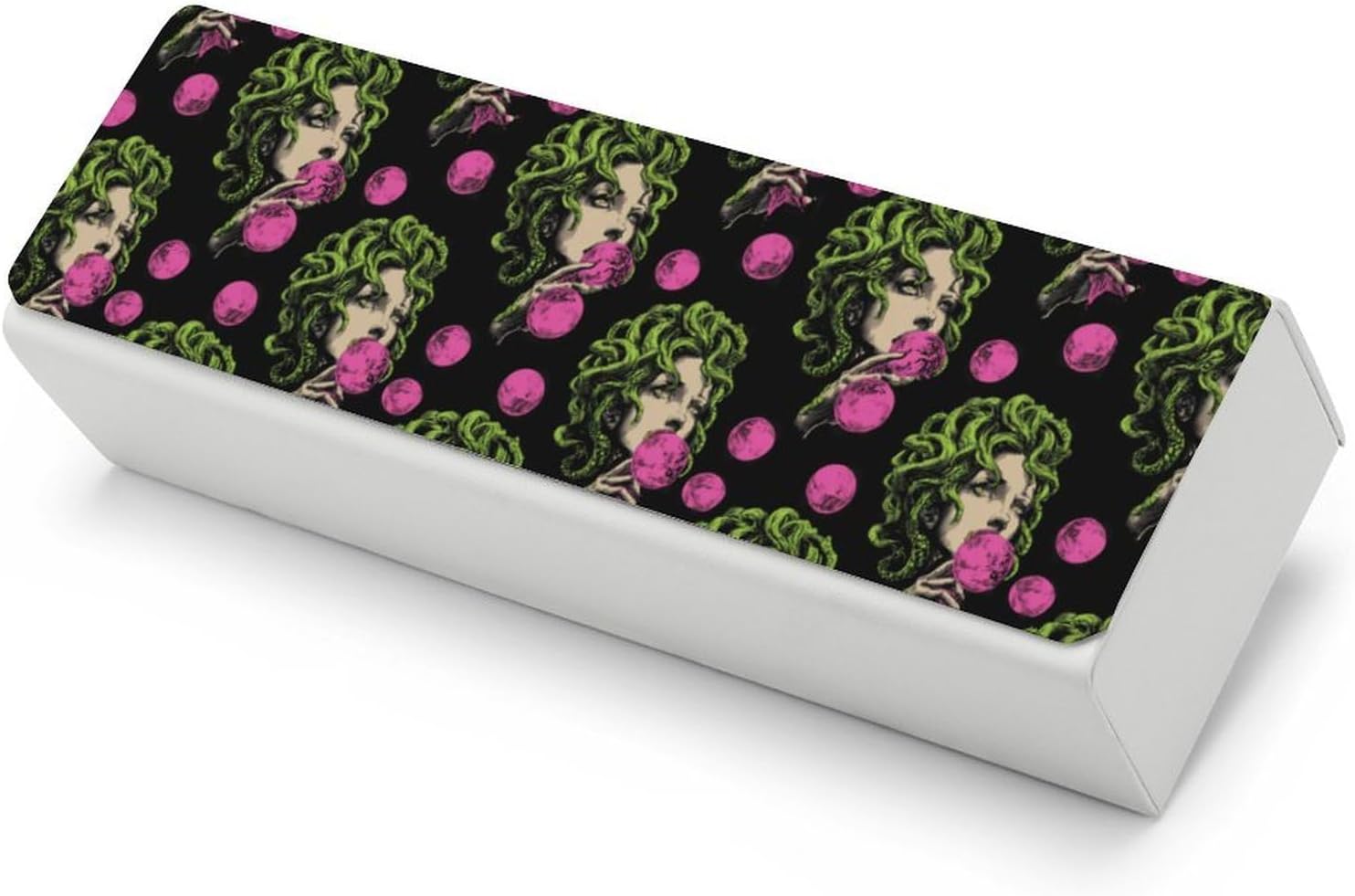 Medusa with Bubble Pattern Eyeglasses Case with Cleaning Cloth
