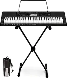 Kit Teclado Musical Casio Arranjador CTK-3500 5/8 Com Suporte e Pedal Sustain